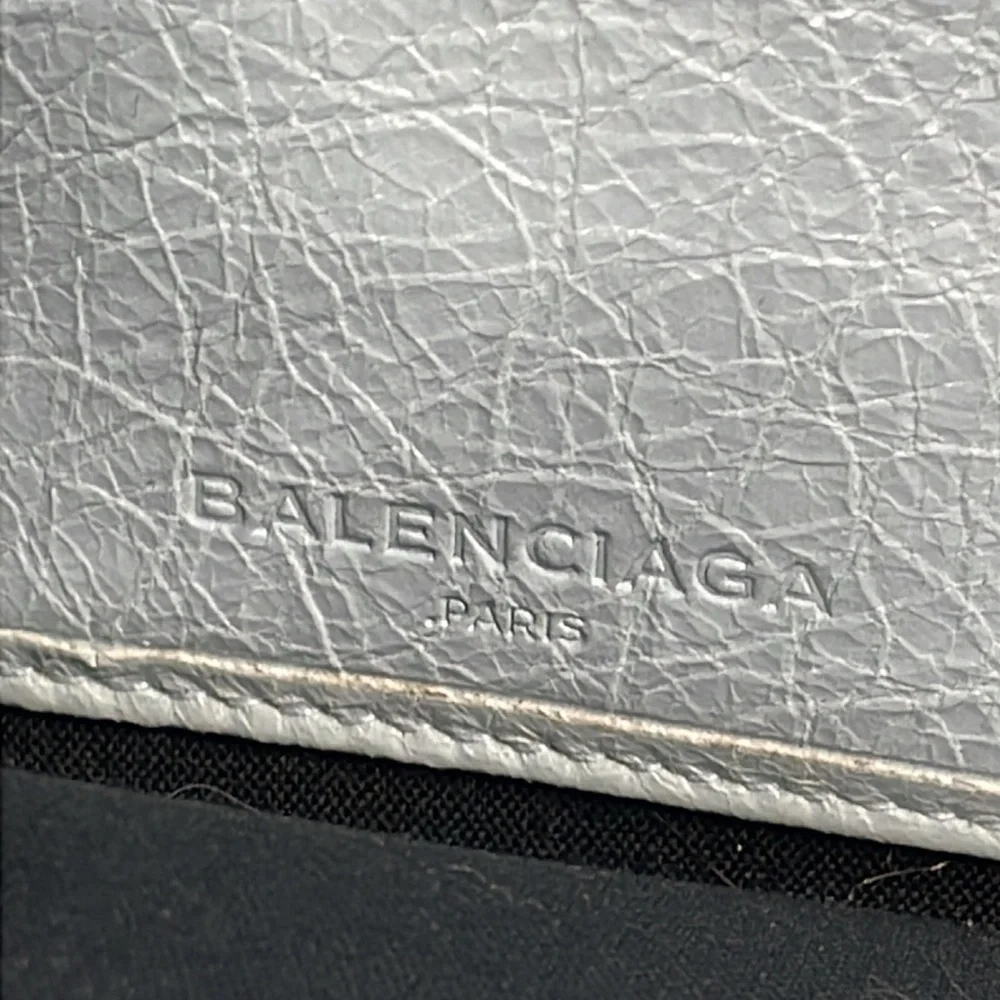 Balenciaga Zip Around Classic Continental Long Wallet Baby Blue Leather